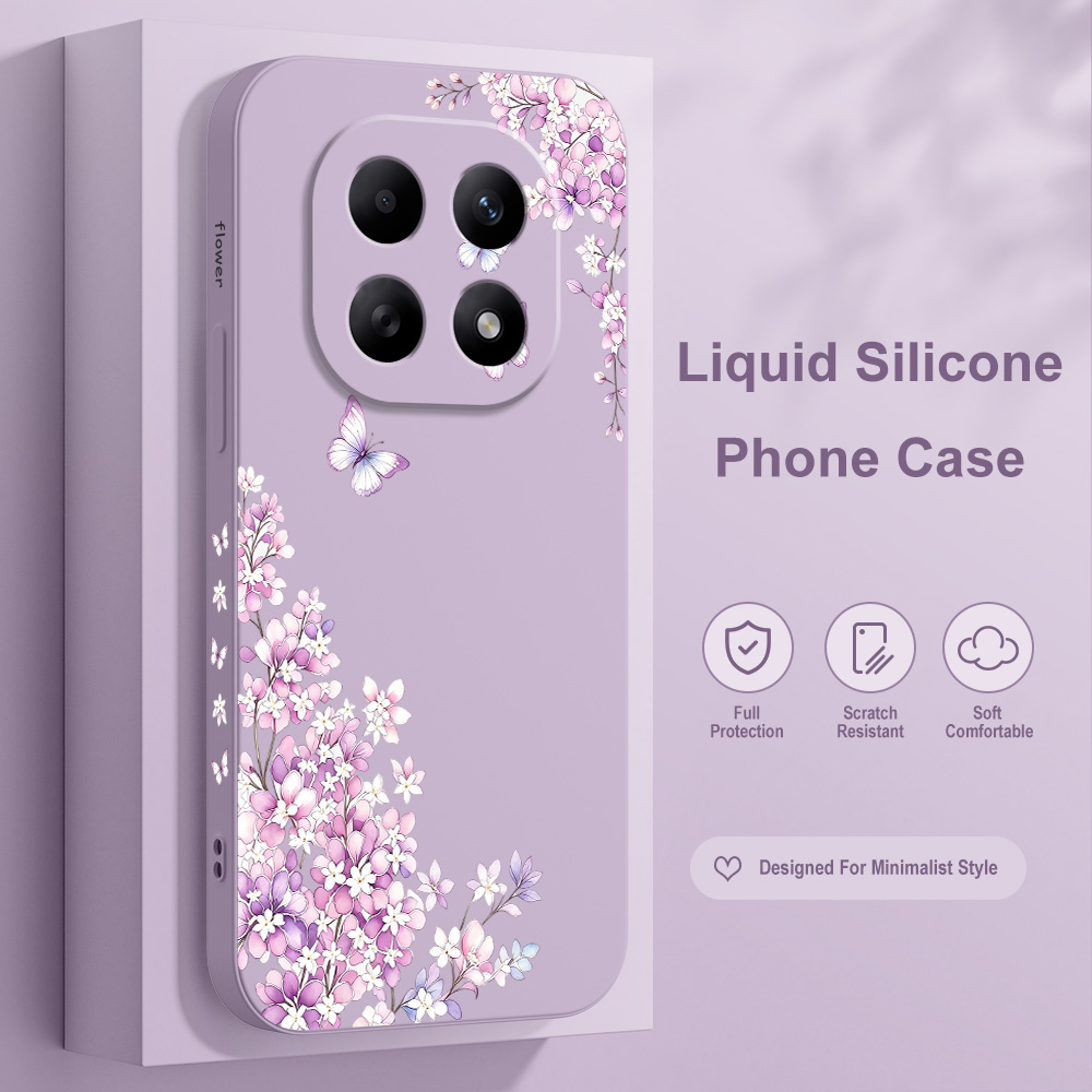 Xiaomi Redmi Note 14 - Funda de teléfono con diseño floral